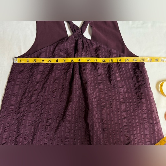 FRAME Deep eggplant sleeveless halter neck blouse size XS - Picture 14 of 15